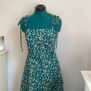green floral summer dress
